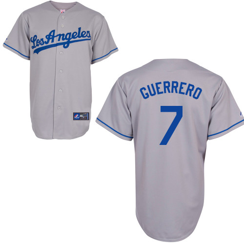Alex Guerrero #7 mlb Jersey-L A Dodgers Women's Authentic Road Gray Cool Base Baseball Jersey